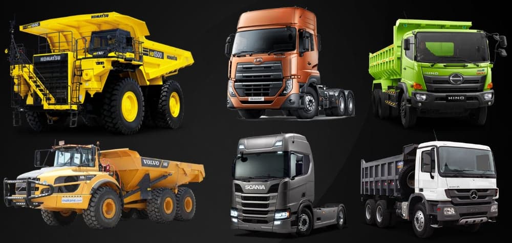 Dump truck dan truk tractor head
